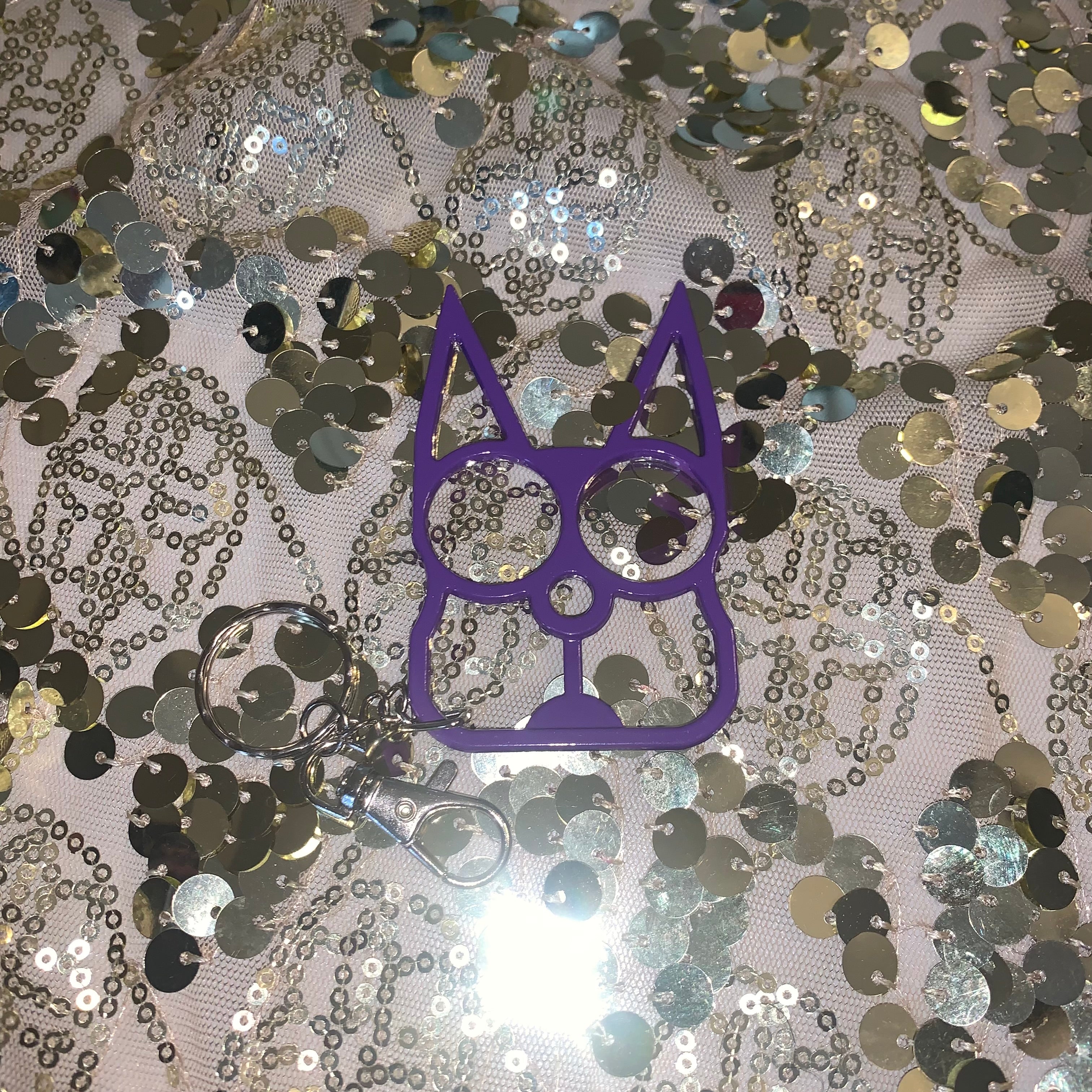 Basic Geometric Zinc Alloy Knuckles Keychain Emergency Window Breaker Self-defense Supplies