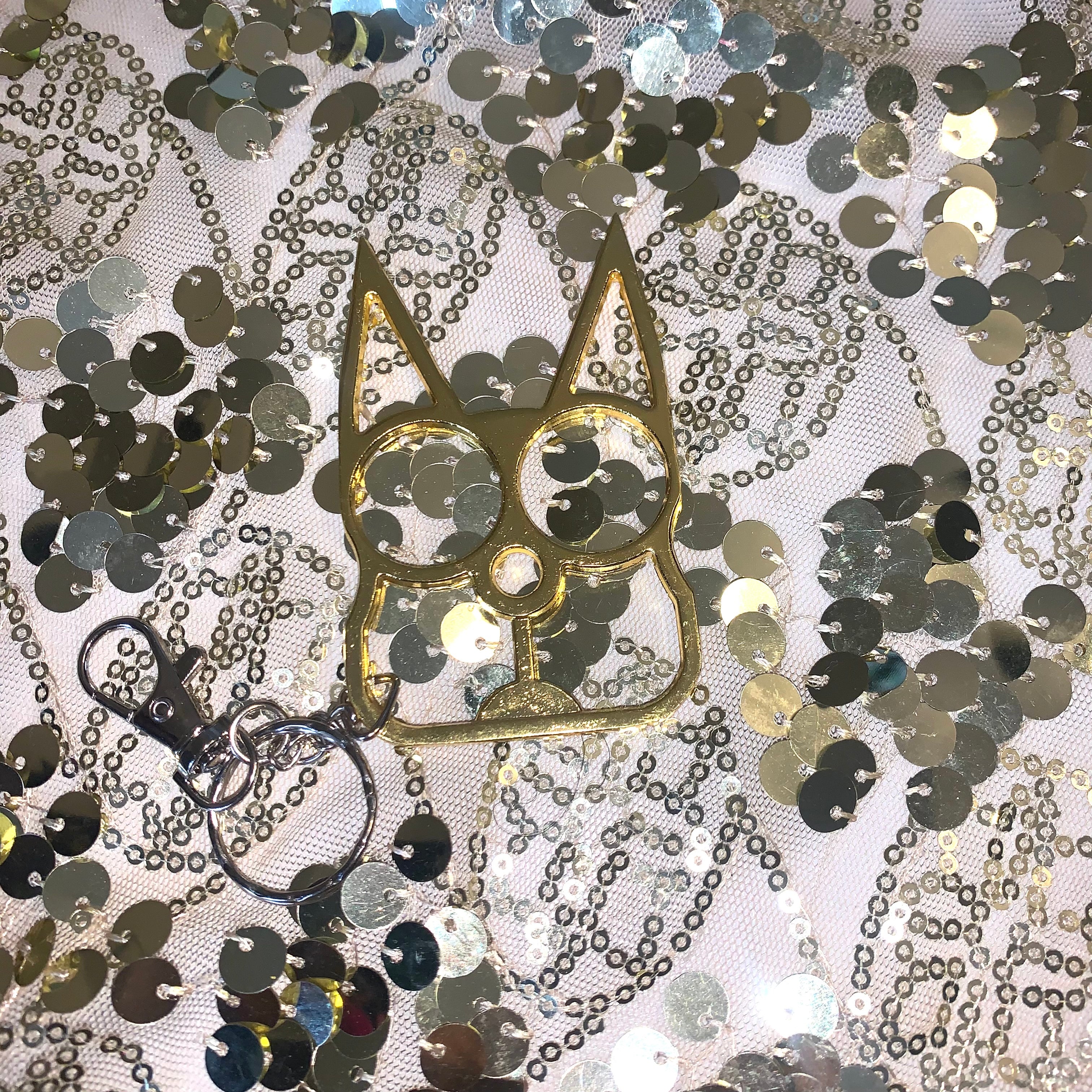 Basic Geometric Zinc Alloy Knuckles Keychain Emergency Window Breaker Self-defense Supplies