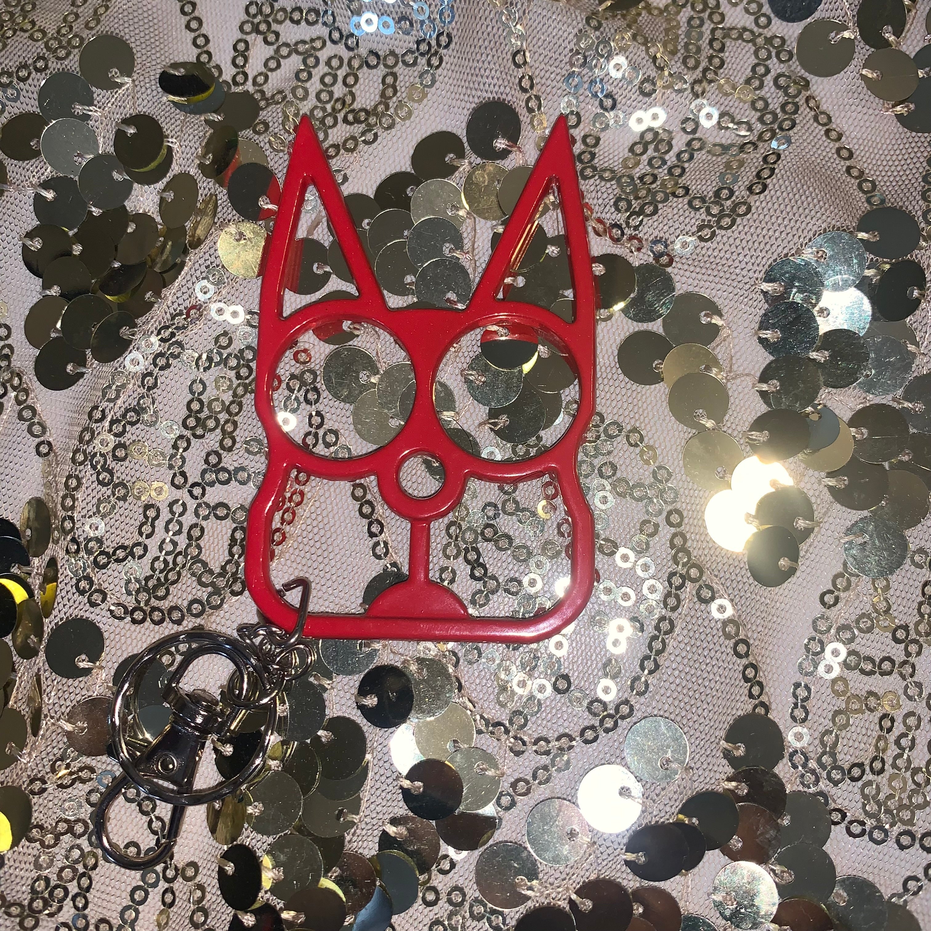 Basic Geometric Zinc Alloy Knuckles Keychain Emergency Window Breaker Self-defense Supplies