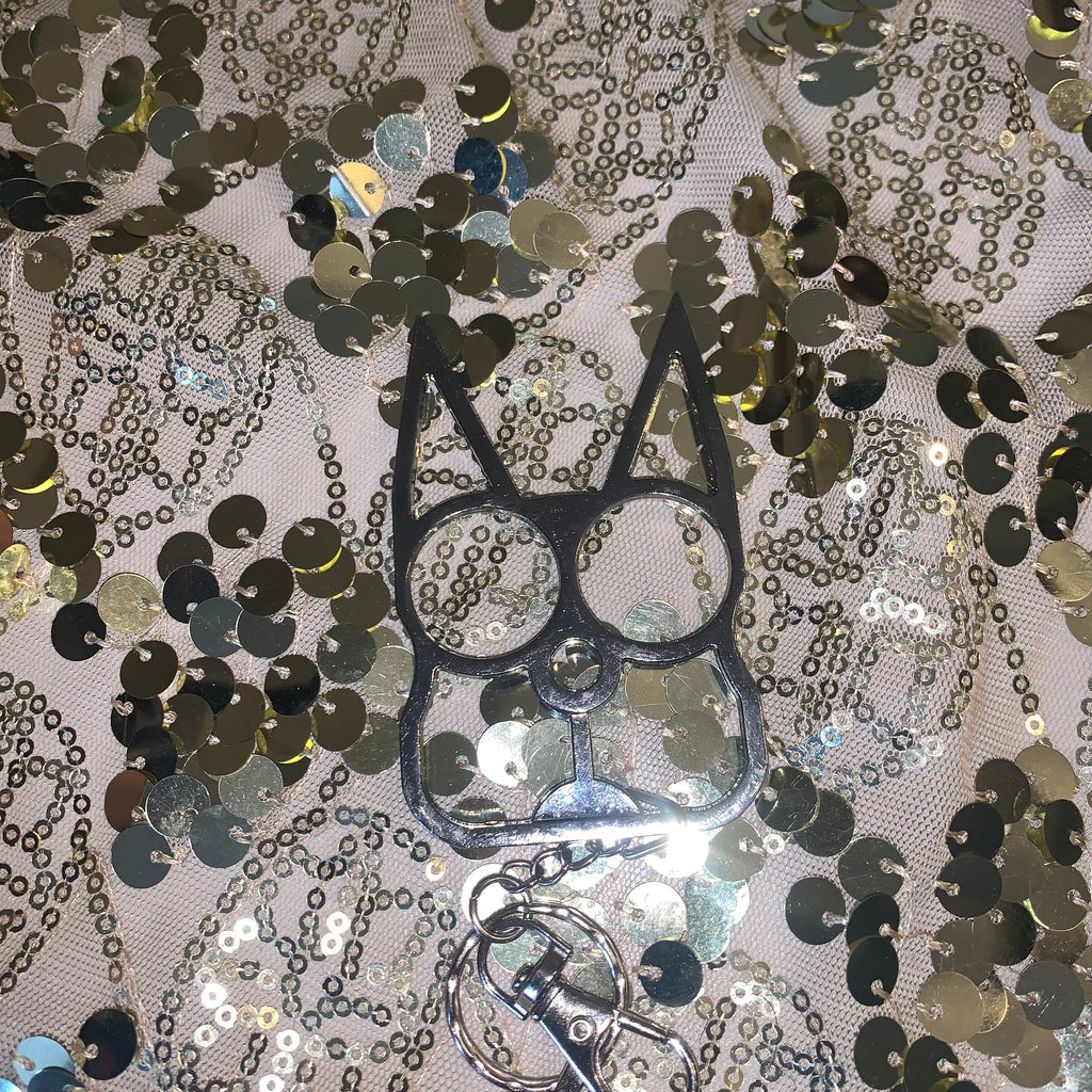 Basic Geometric Zinc Alloy Knuckles Keychain Emergency Window Breaker Self-defense Supplies