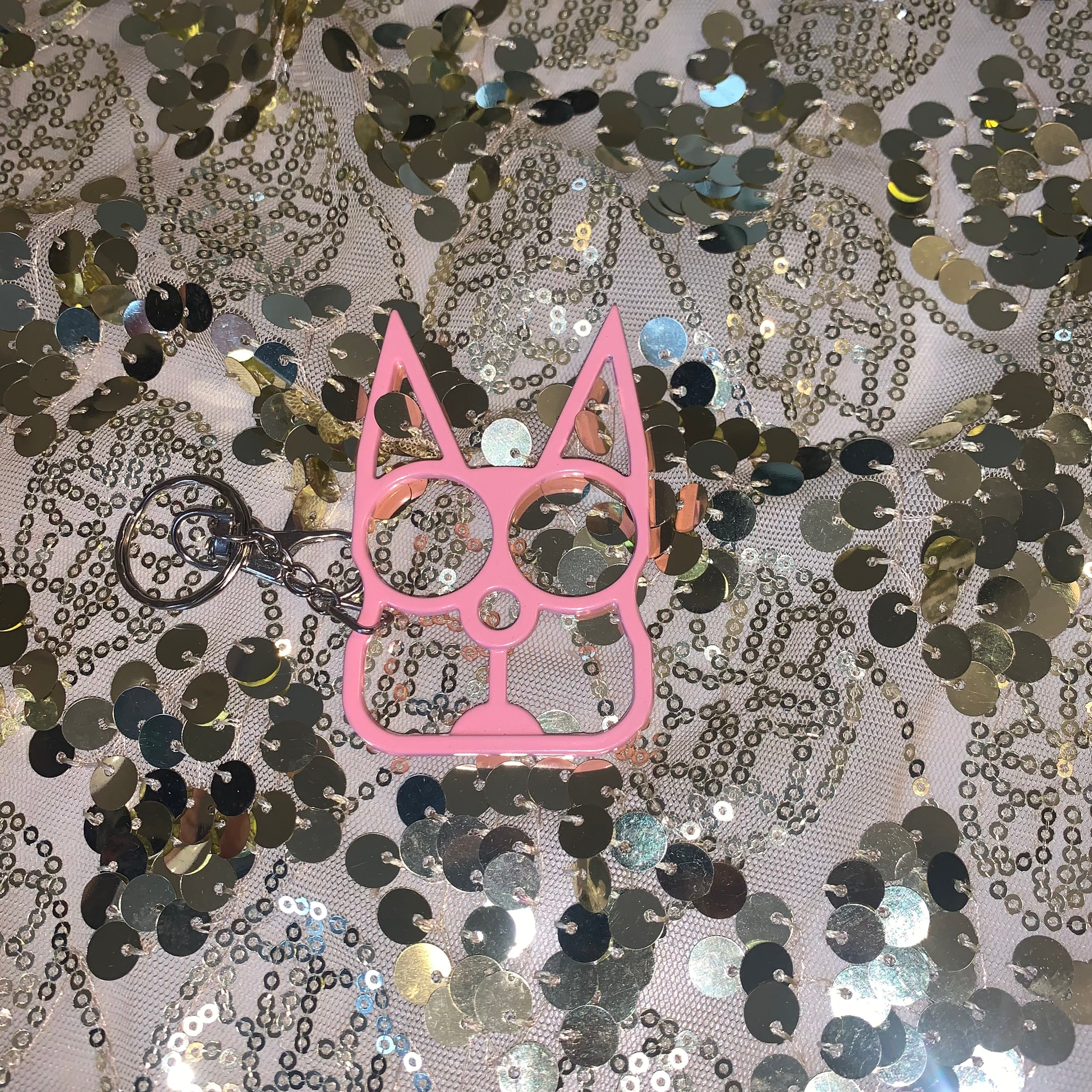 Basic Geometric Zinc Alloy Knuckles Keychain Emergency Window Breaker Self-defense Supplies