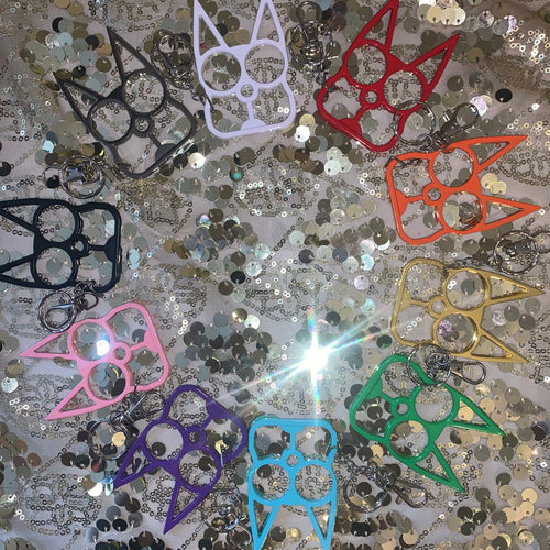 Basic Geometric Zinc Alloy Knuckles Keychain Emergency Window Breaker Self-defense Supplies