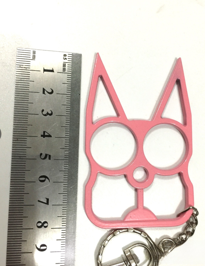 Basic Geometric Zinc Alloy Knuckles Keychain Emergency Window Breaker Self-defense Supplies