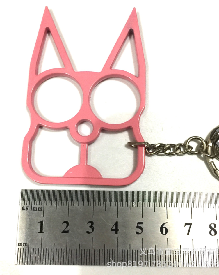 Basic Geometric Zinc Alloy Knuckles Keychain Emergency Window Breaker Self-defense Supplies